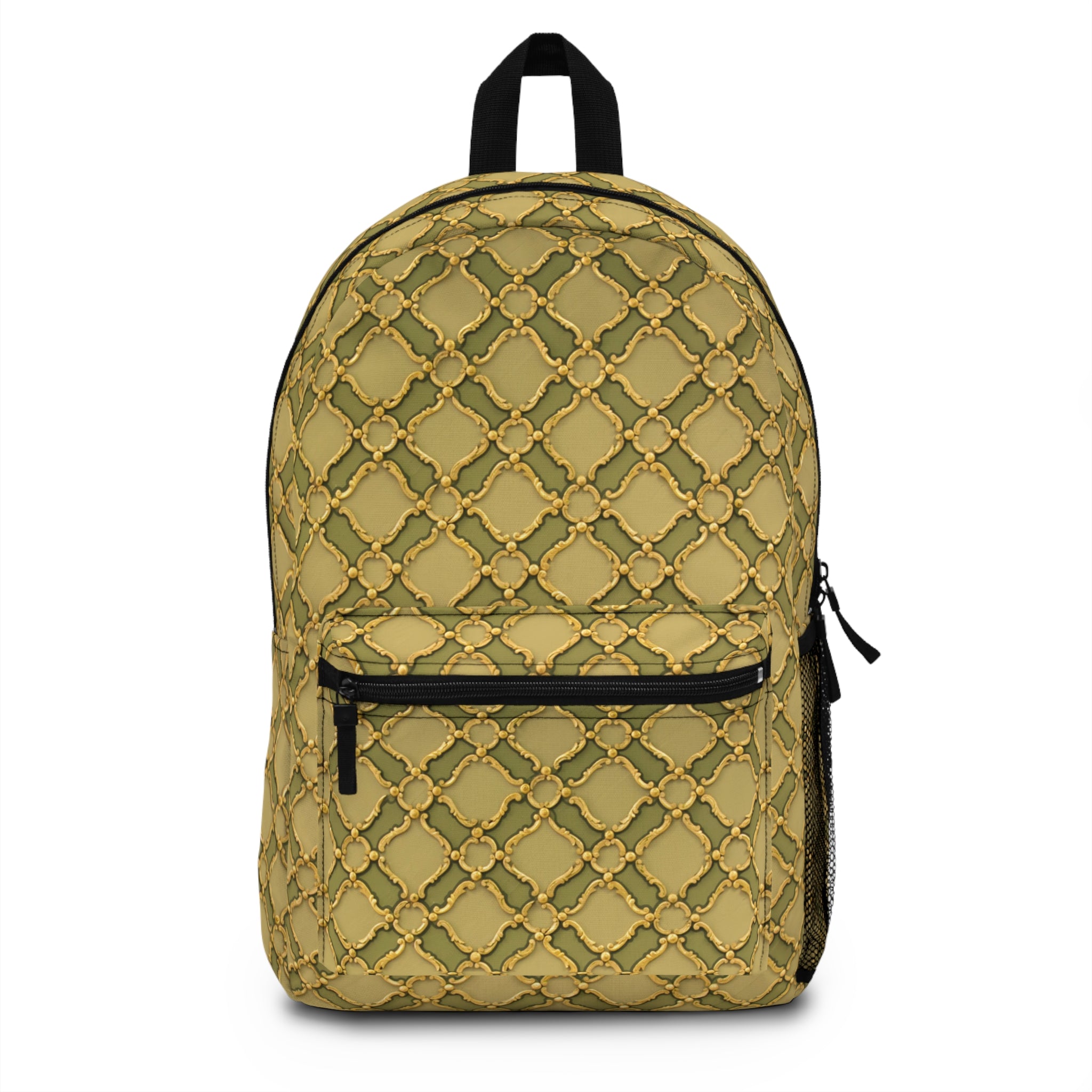 Backpack -Gold  Sashiko-Inspired Japanese Embroidery Collection for Sustainable Style